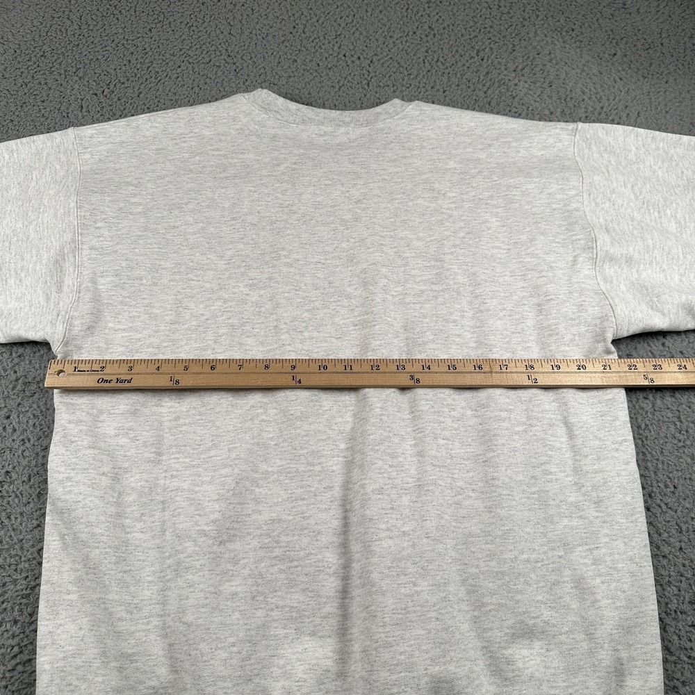 The Bar Sweatshirt Womens M Gray Fleece Crewneck Pullover Graphic Logo Front - Picture 5 of 7